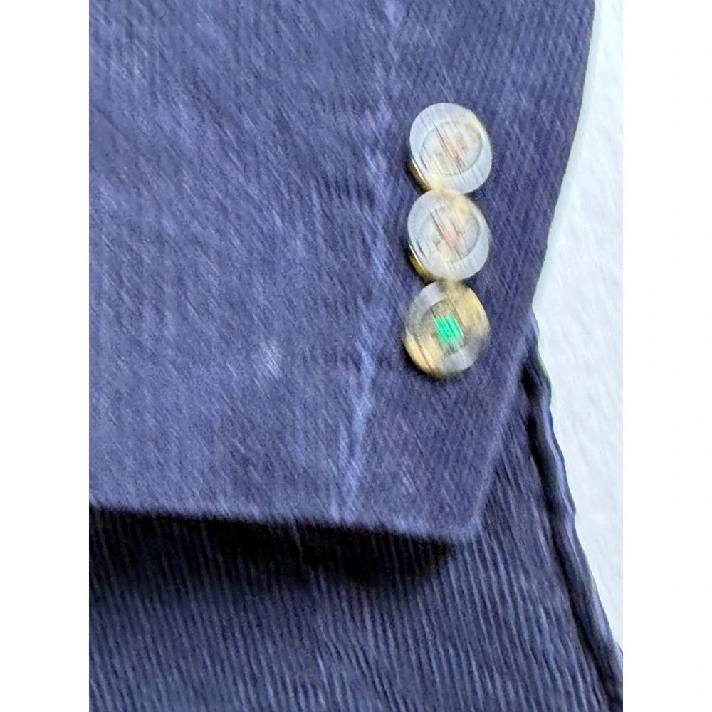 Tommy Hilfiger Corduroy‎ Blazer Jacket Boys Medium Navy Blue Elbow Patch Preppy
